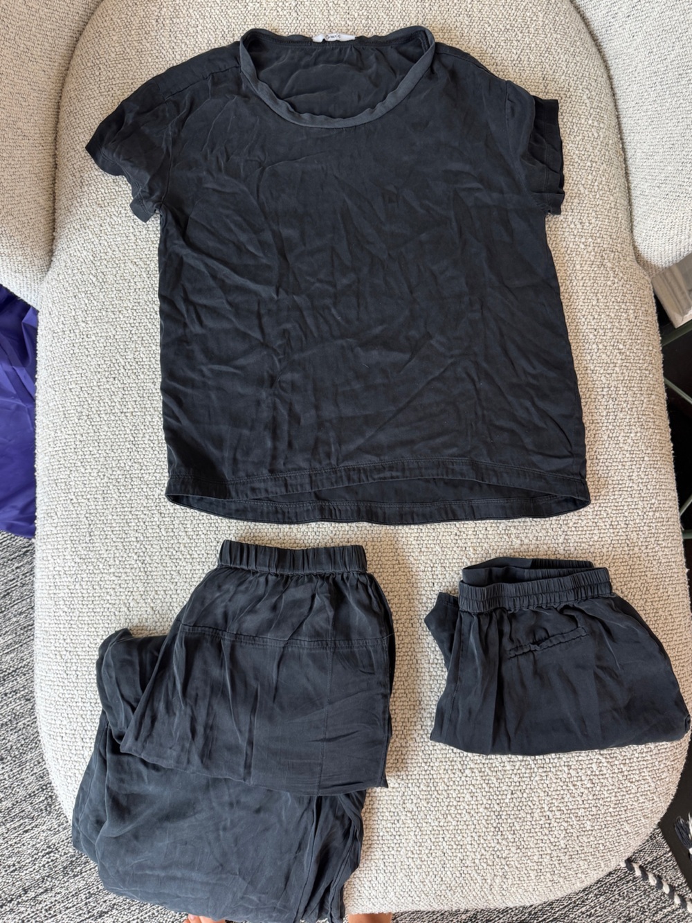 Quince 3 Piece Silk PJ Set - Picture 2 of 7